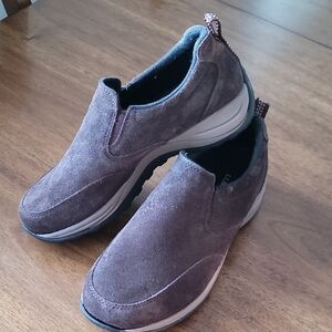 L.L. Bean Women's Slip-On Suede Athletic Sneakers - Taupe